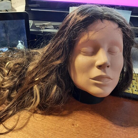 NEW BAG ! 24 Inch Long Curly Wavy Wig 100% Premium Synthetic Fiber Dark Blonde main image 6